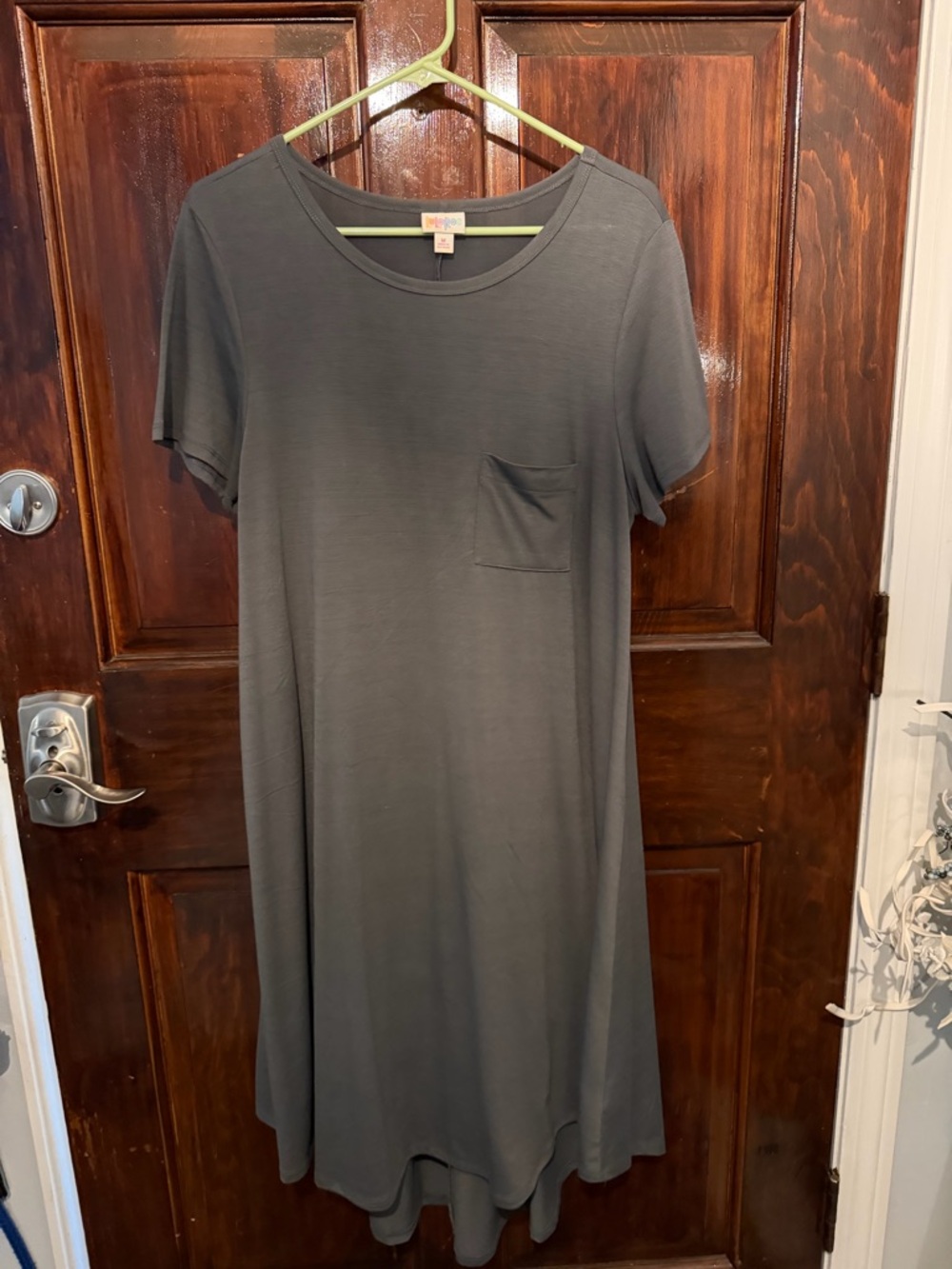 LuLaRoe Midi Swing Dress in Charcoal Gray